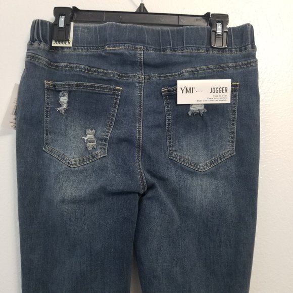YMI Junior High-Rise Denim Ankle Jogger Size Medium - Picture 6 of 15